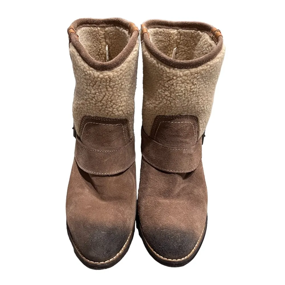 Kelsi Dagger Tempest Sherpa Shearling Suede Ankle Boots - Image 3