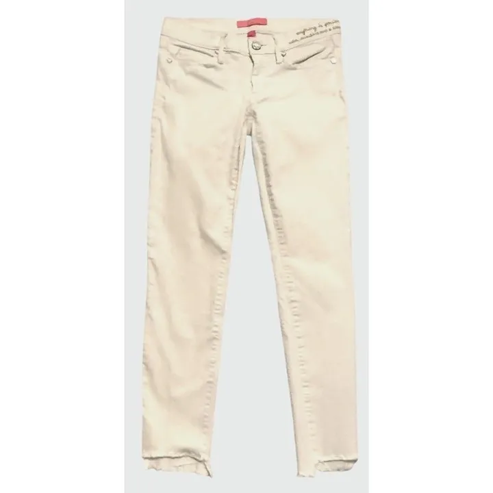 Lilly Pulitzer South Ocean Jeans Sz 2 Frayed Raw Hem Preppy Y2K - Image 2