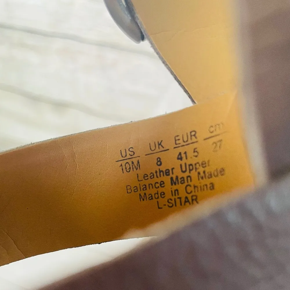 Tan Leather Platform Wedge Ankle Strap Sandal Size 10 - Image 8