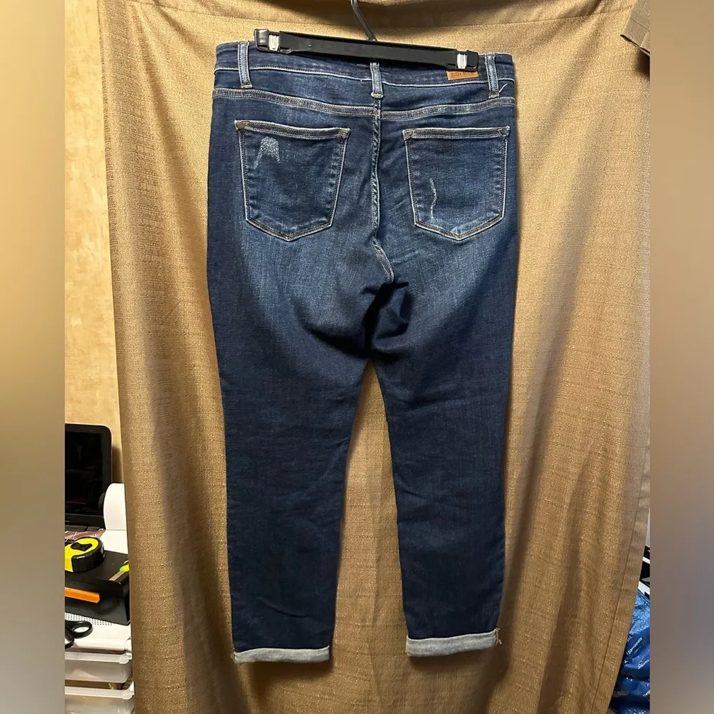 Judy Blue Woman’s Slim Fit High Rise Jeans Cuffed Size 11/30 - Image 4