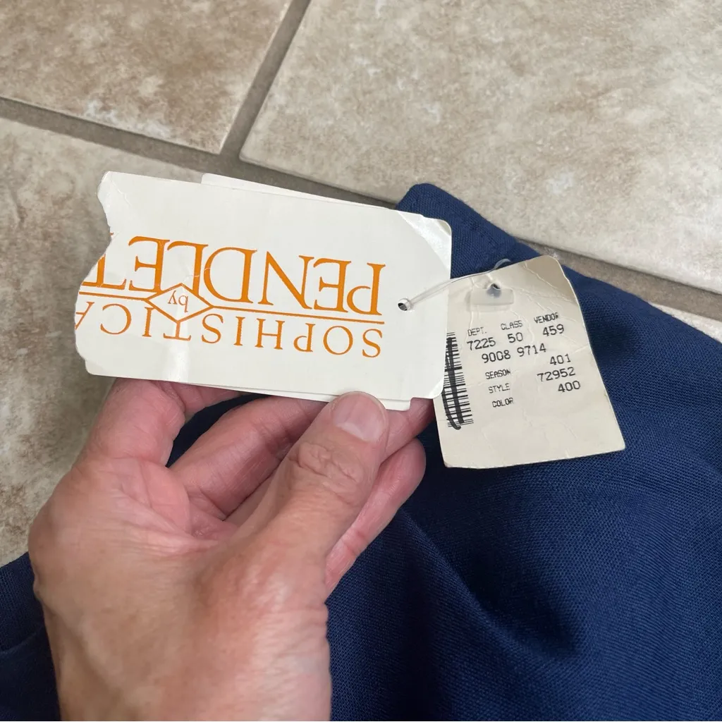 Pendleton made in USA High Rise polyester rayon Lined Women Sz 16 Navy nwt - Image 7