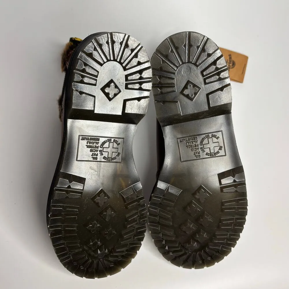 Dr. Martens 2976 Leonore Abruzzo WP Leather Faux Fur Lined Chelsea Boots - Brown - Image 8