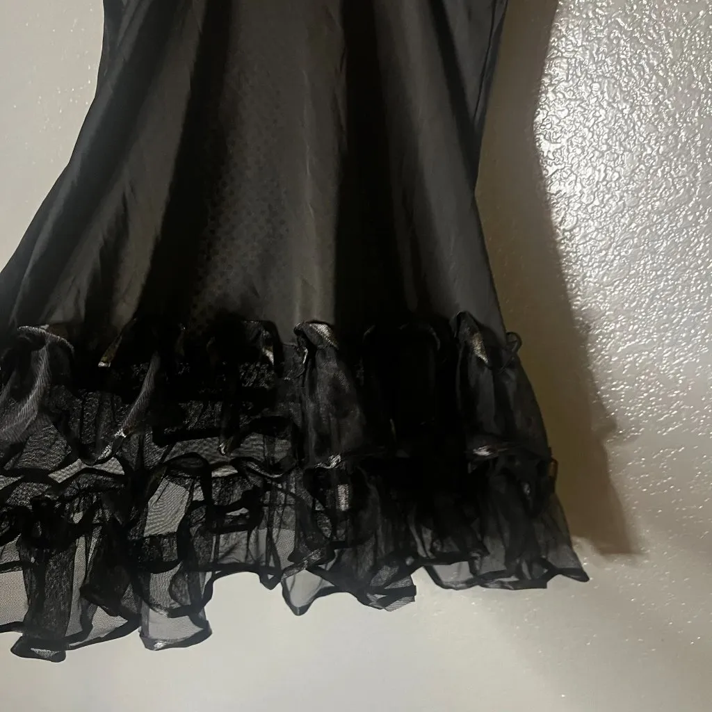 Lovely Day Black Rhinestone Chemise Lingerie Dress Sz M Sparkle Nightwear - Image 2