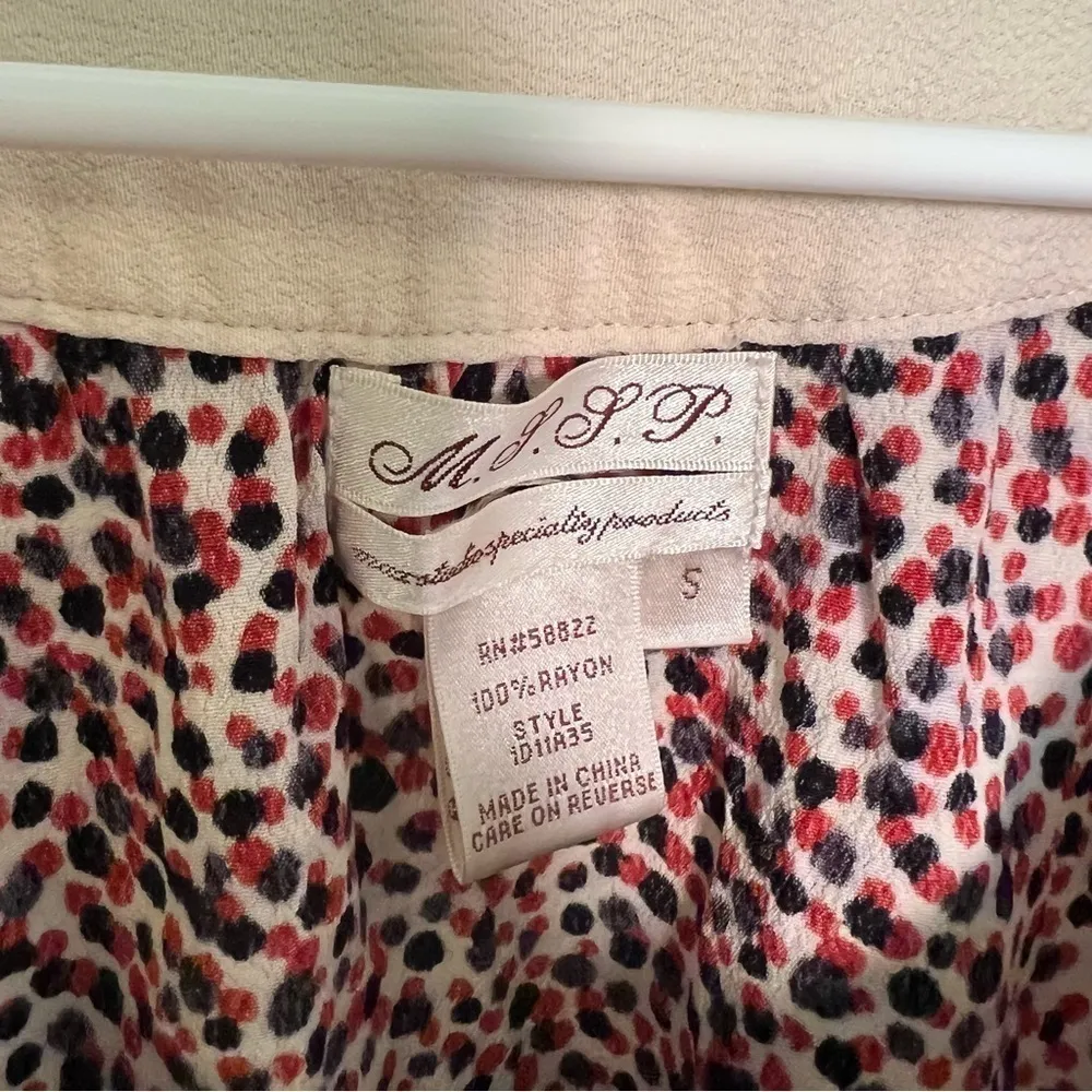 Max Studio M.S.S.P. Square Neck Blouse Multi Dots - Image 10