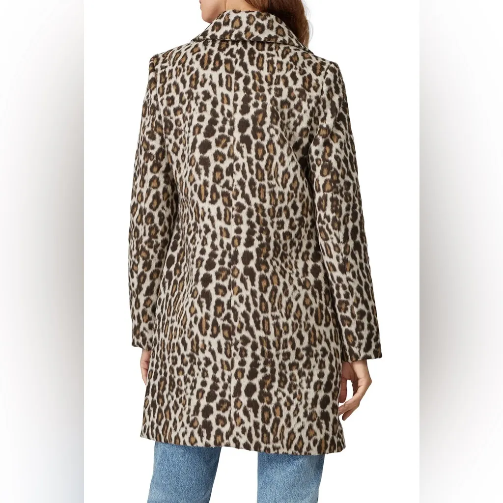Slate + Willow  Leopard Wool Coat - Image 3