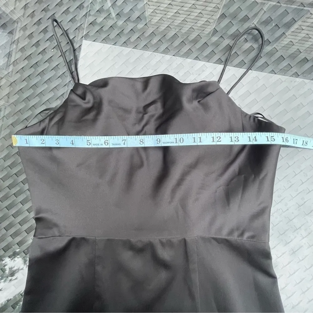 Vintage BARIANO Australia Classic Black Satin Strapless Pencil Dress Sz L - Image 11