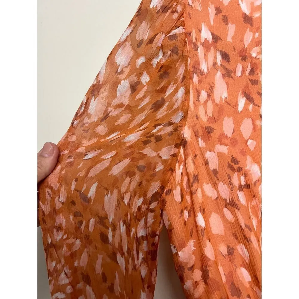 MILLY Natasha Silk Mini Dress in Amber Glow Sz. 0 - Image 5