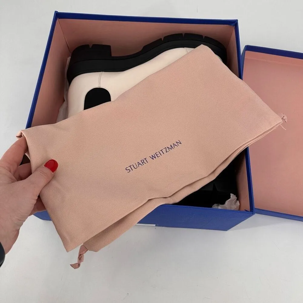 NIB STUART WEITZMAN Norah Oat Platform Block Heel Chelsea Boots EU 41.5, US 10.5 - Image 10