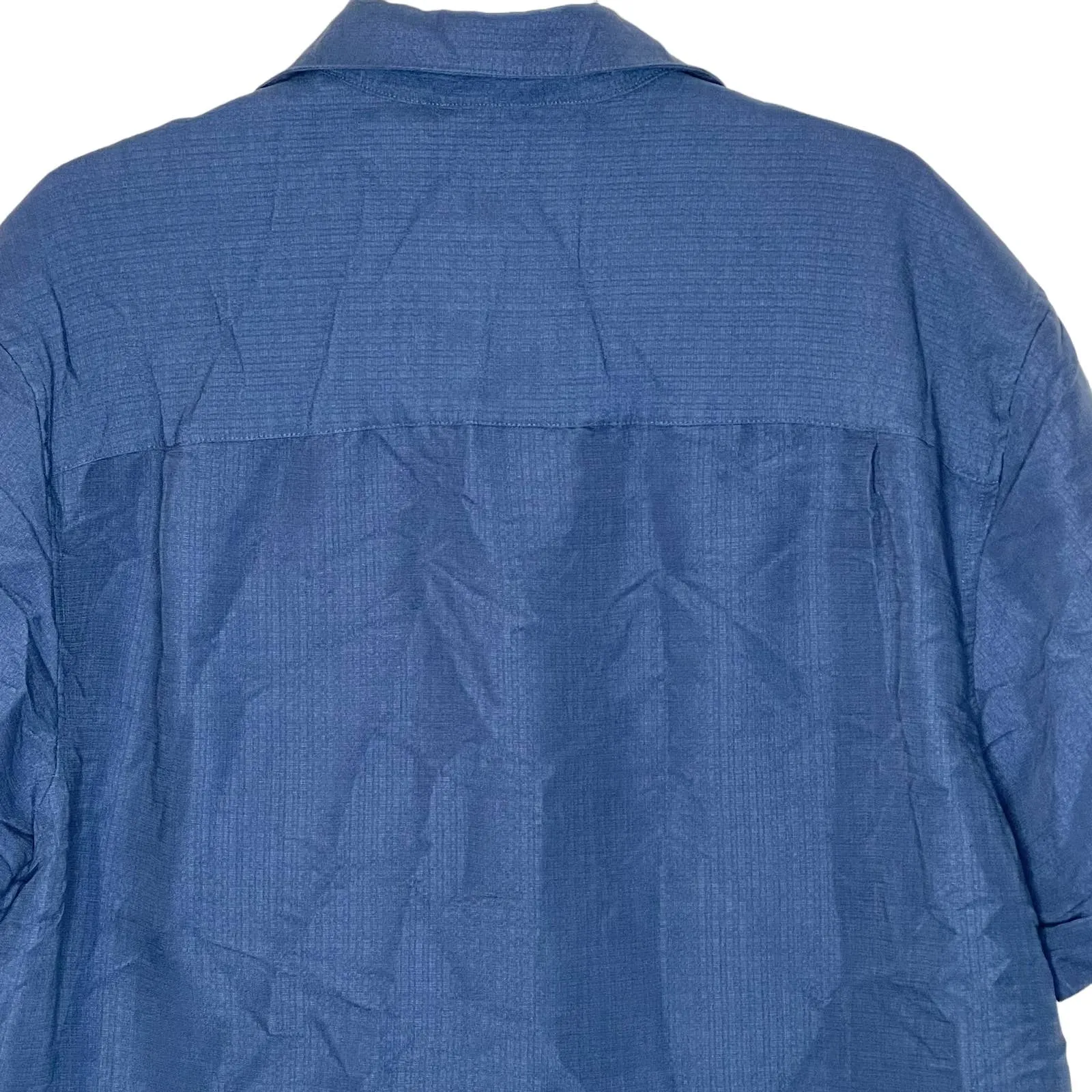 Cubavera Herenica Embroidered Button Down Shirt Women Large Short Sleeve Blue‎ Blue - Image 8