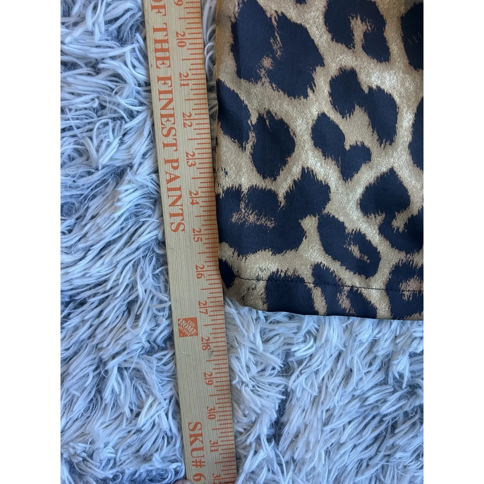 East Star Womens Brown Black High Rise Leopard Print‎ Wide Leg Pants Size 32 - Image 7