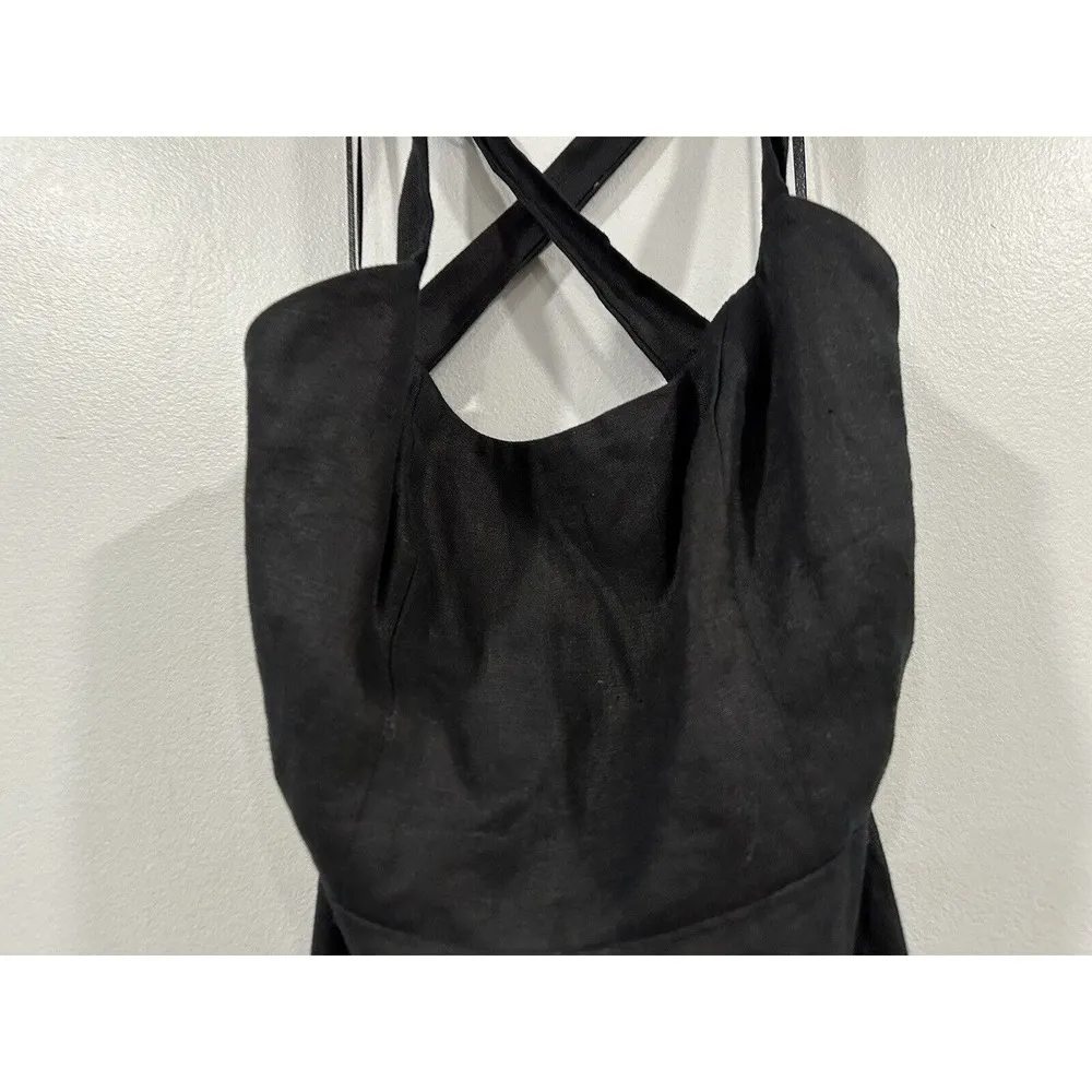 Reformation Autumn Black Linen Jumpsuit 0 - Image 2