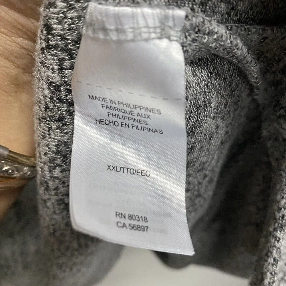 Lucky Brand Women’s XXL Cozy Crewneck Sweater Gray Dolman Sleeves Soft Spun Knit - Image 13