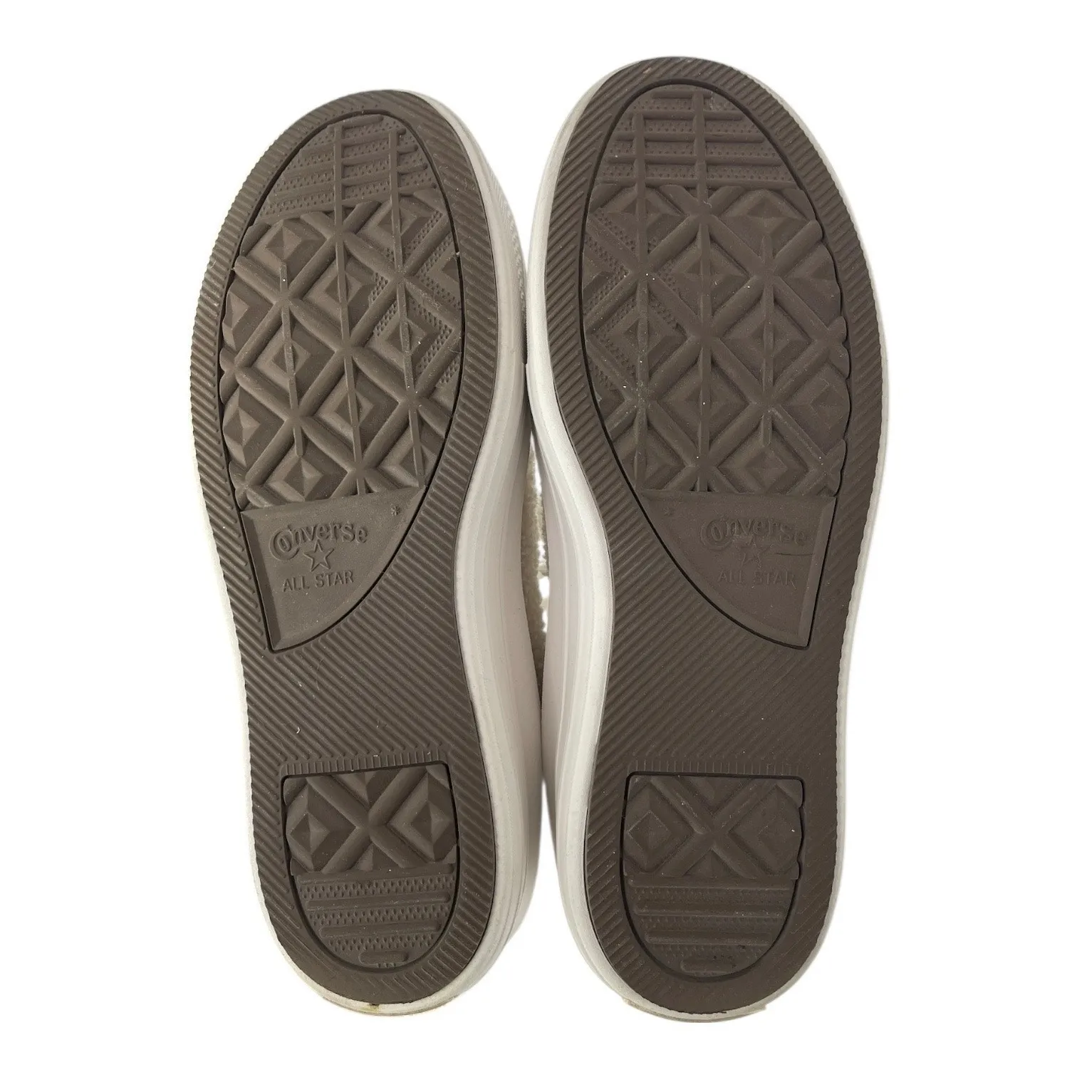 Converse Chuck Taylor All Star White Sherpa High Top Lace Up Sneakers Shoes 10.5 - Image 4