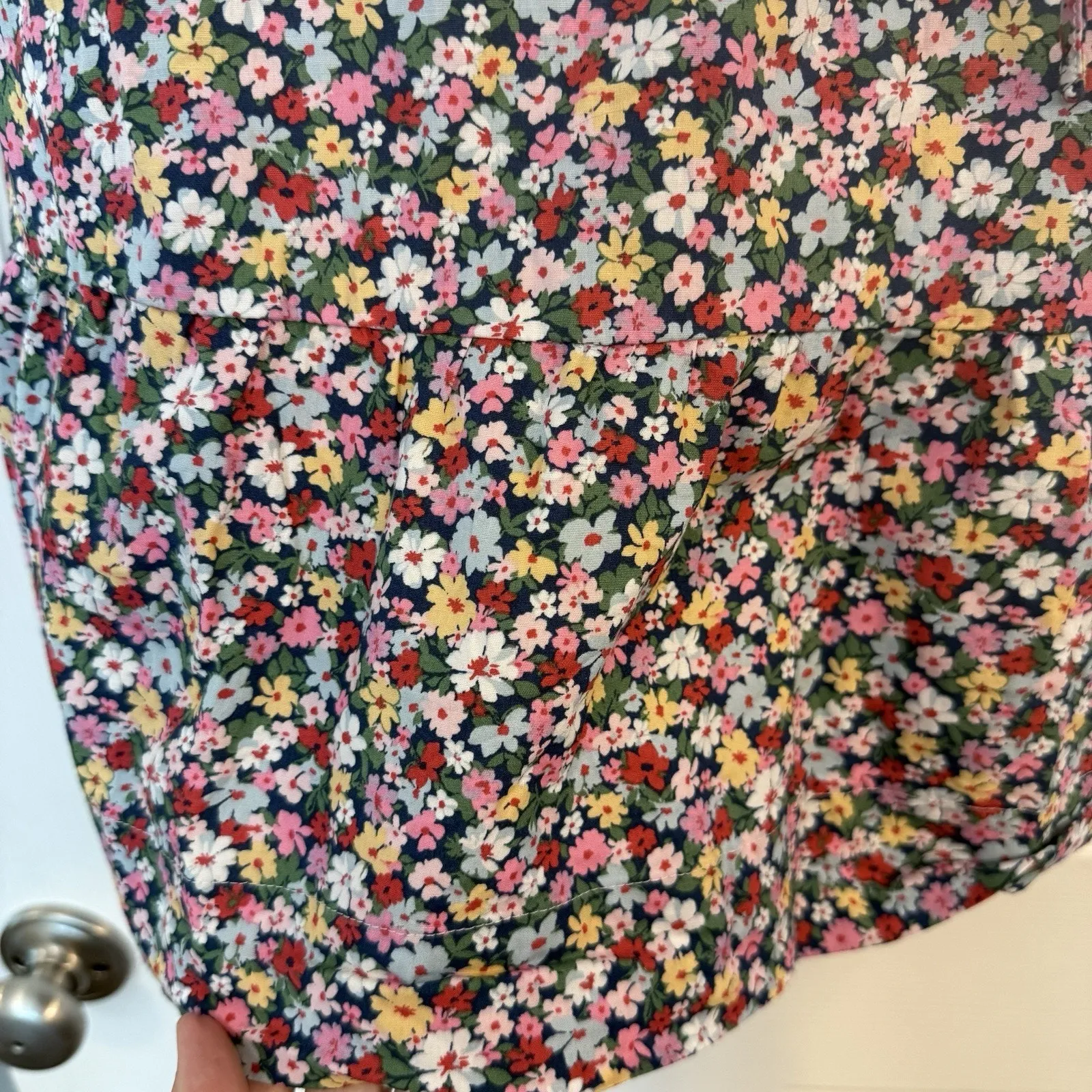 Tuckernuck Pomander Place Lucy Mini Dress Size S Floral Tiered Ruffle Boxy Party - Image 6