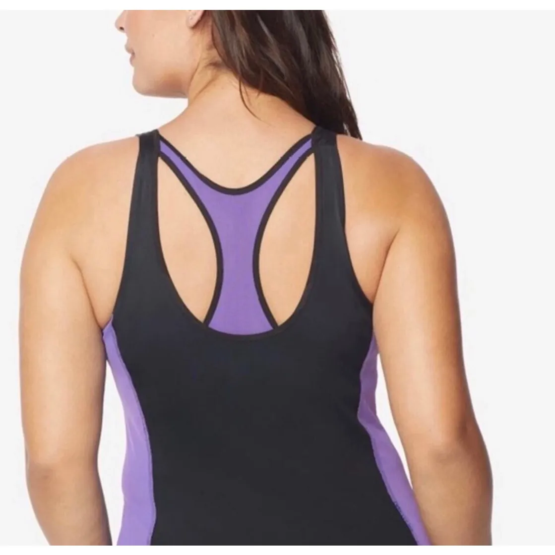 Brand New Ruby Ribbon Women's Size 34 Black Purple Shaping Sleeveless Tank - Image 2