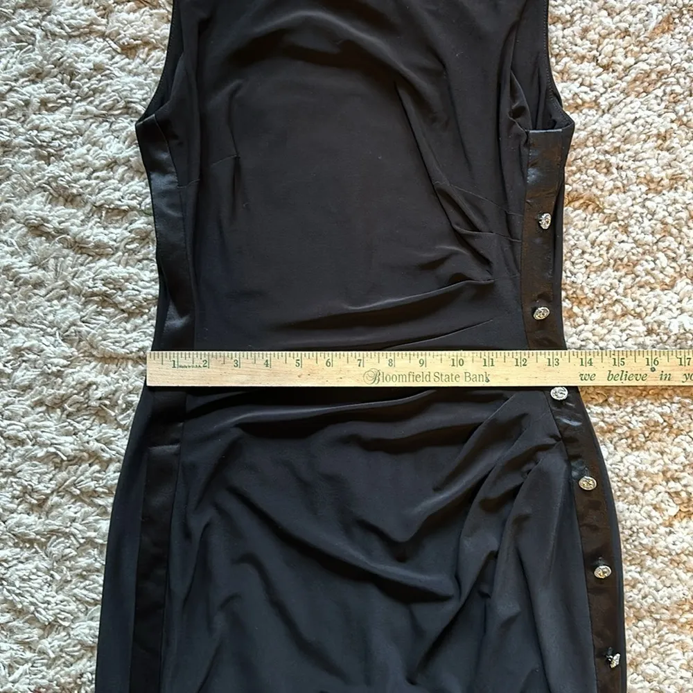 Lauren By Ralph Lauren Sleeveless cocktail midi dress with button side detail  4 - Image 13