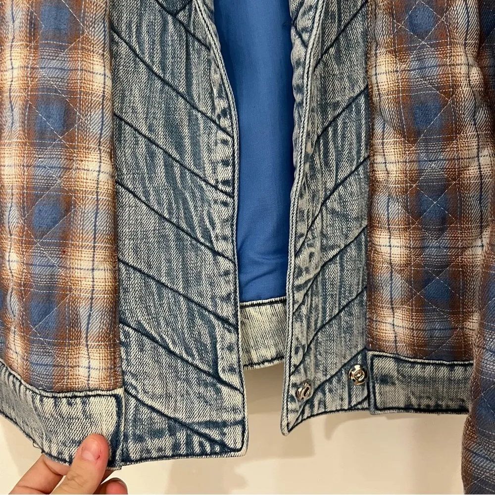 BLANKNYC Fall For You Plaid Quilted Kimono Jacket - Image 3