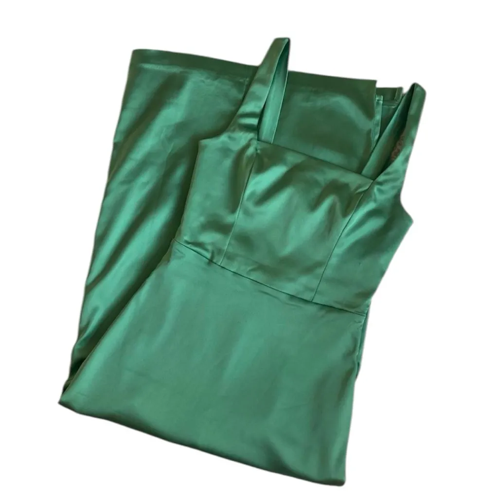 Abercrombie & Fitch Sculpting Stretch Satin Midi Dress, XS NEW - Image 3