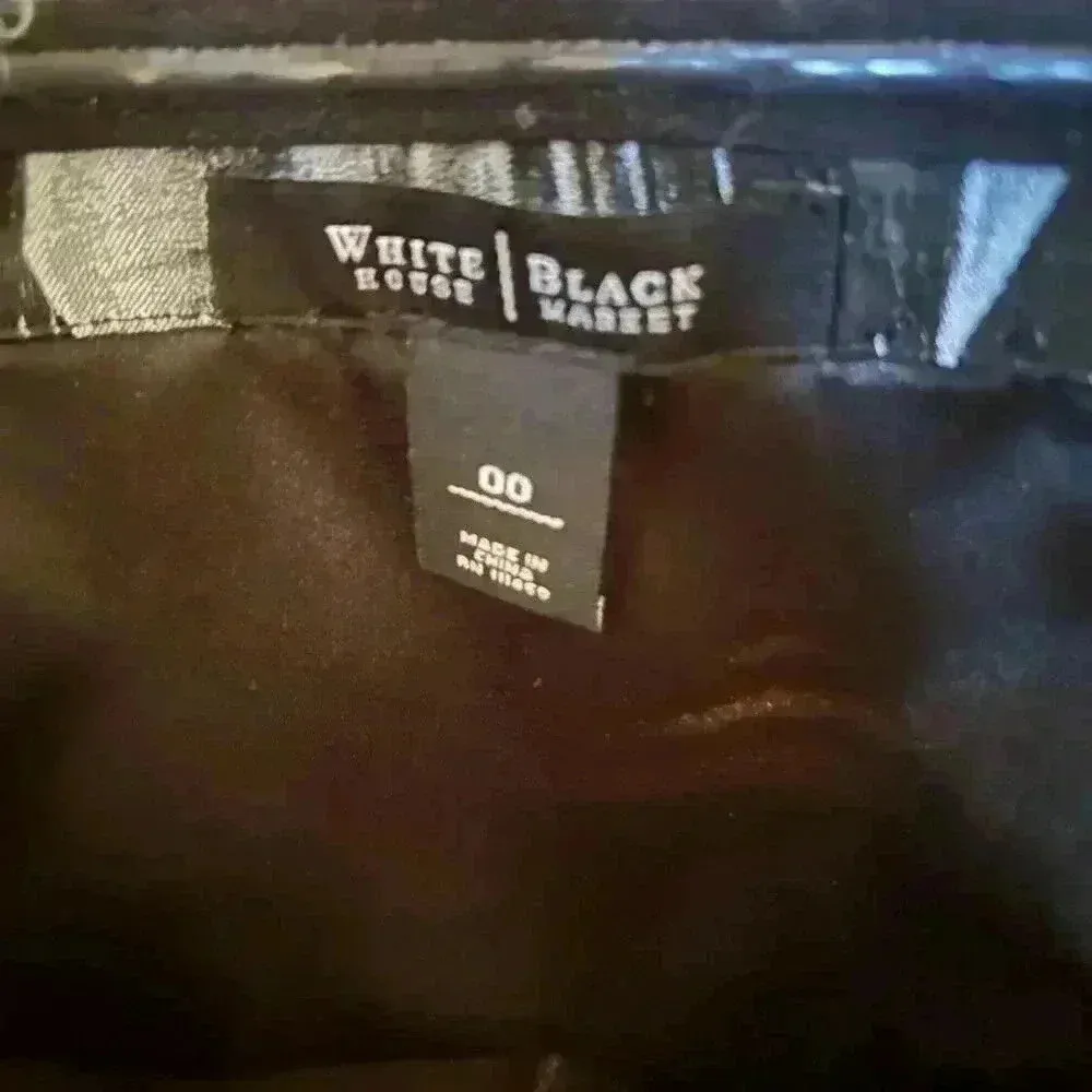 WHBM Strapless Jacquard Feather Print Fit Flare Dress Size 00 Party Special Occ - Image 11