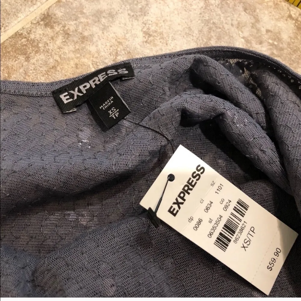 EXPRESS 🆕  silver sequin cropped cap sleeve… - Image 9