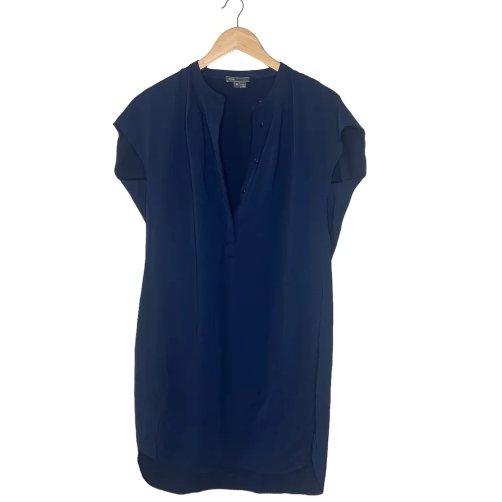 Vince Coastal Blue Popover Mini Dress - Image 3
