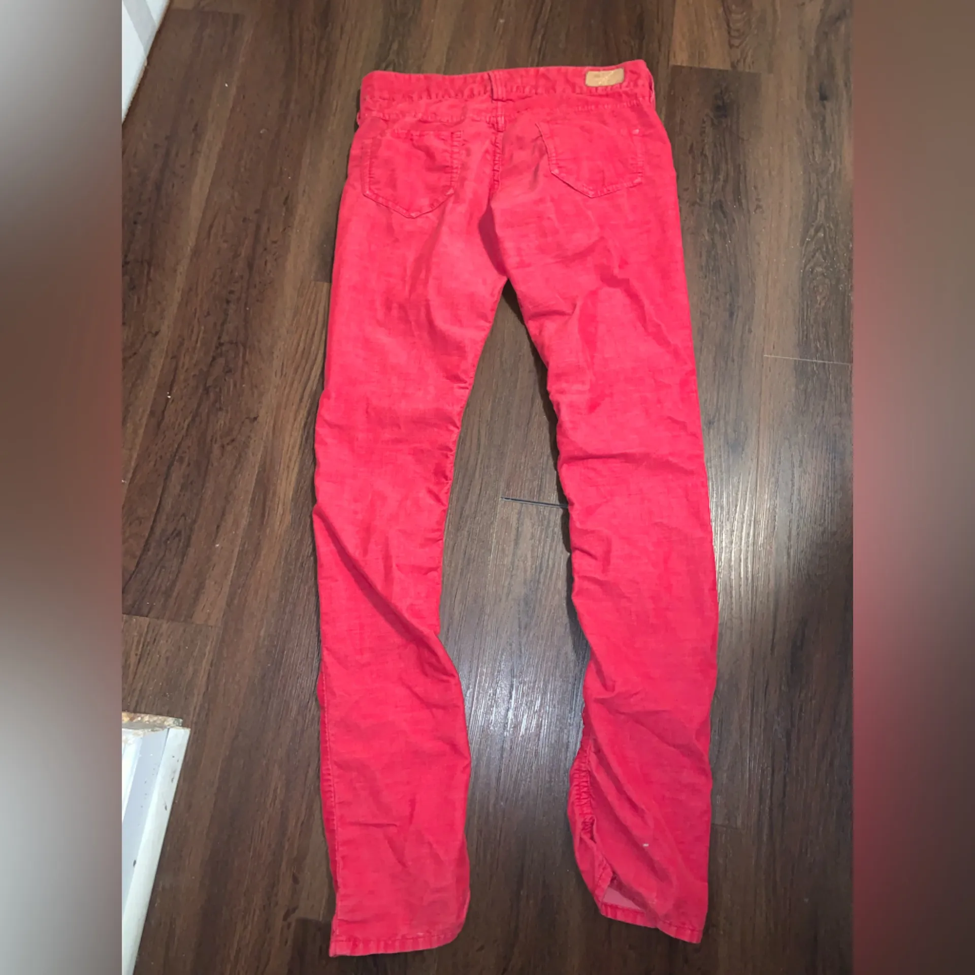 Isabel Marant LOW RISE U TURN Red corduroy skinny pants fall 300$ casual boho - Image 6