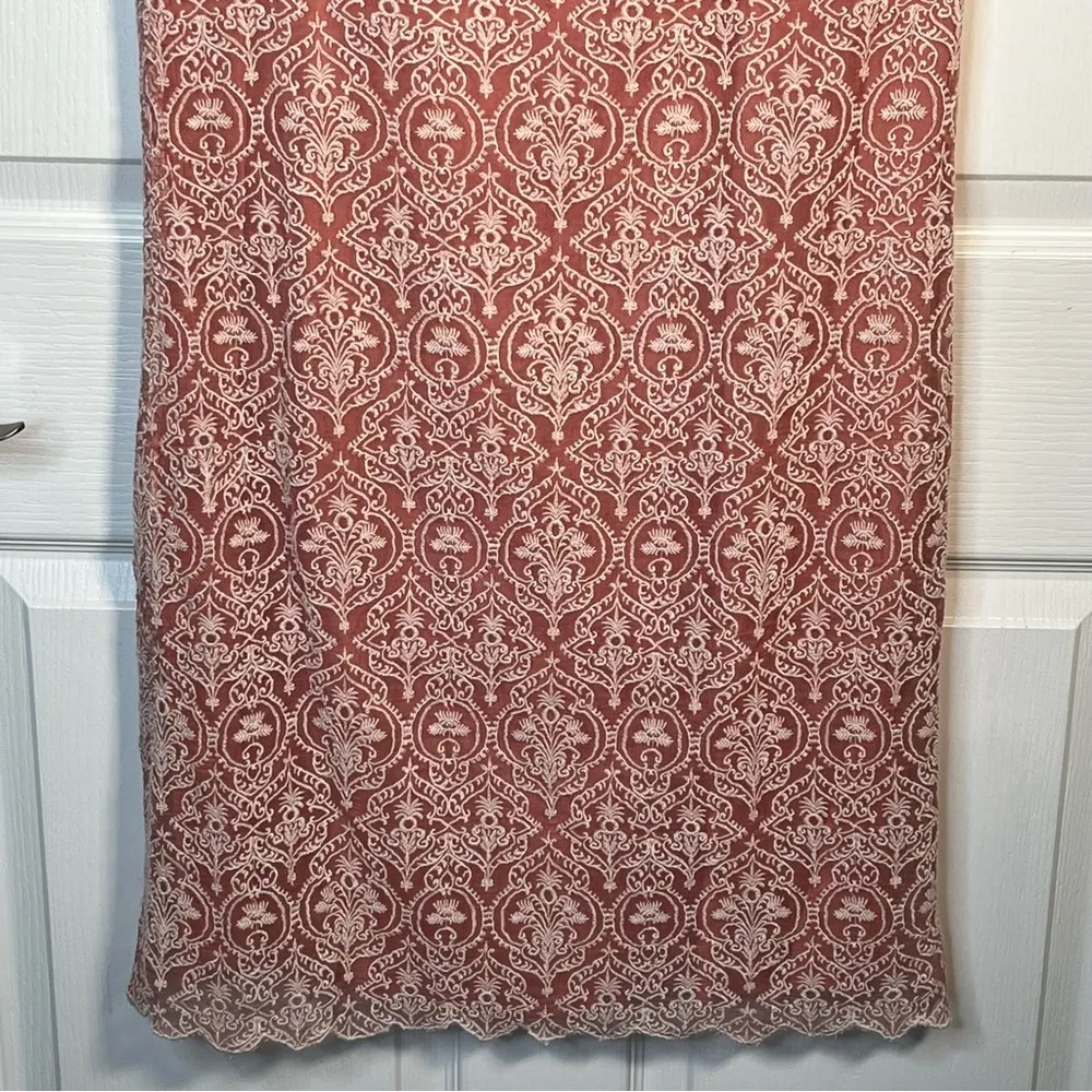 Sundance Rose Palace Embroidered Sheath Dress Sz S Romantic Boho Lace Pink - Image 4