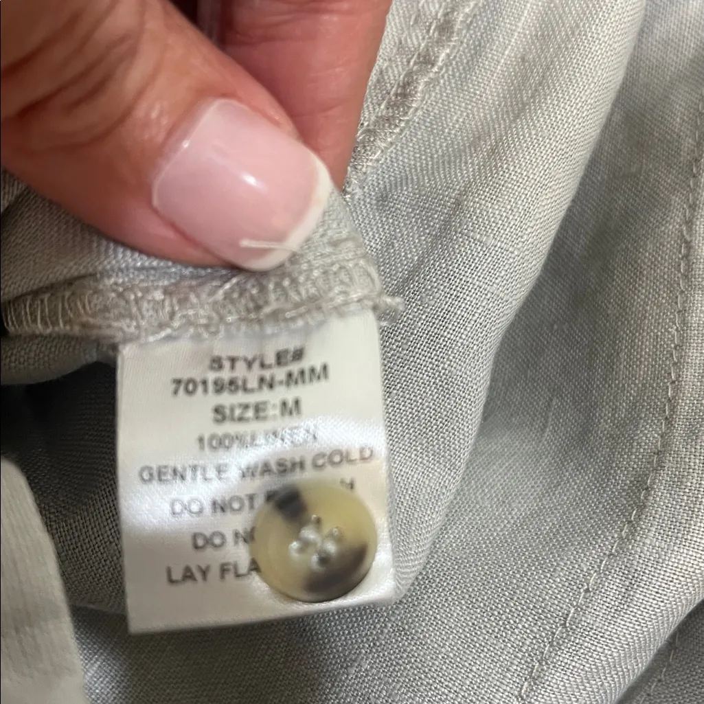 Grade & Gather gray linen romper - Image 6