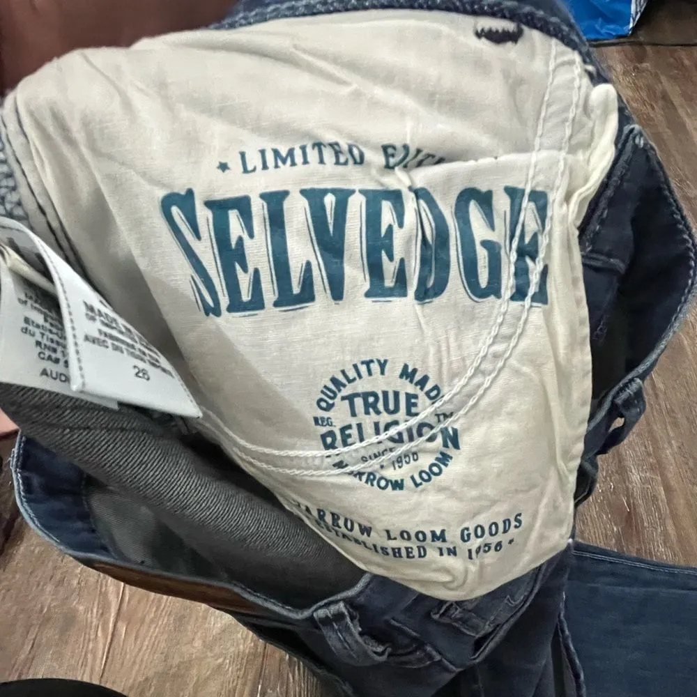 True Religion Audrey Slim Boyfriend Denim Blue Jeans Size 26 Made in the USA - Image 12