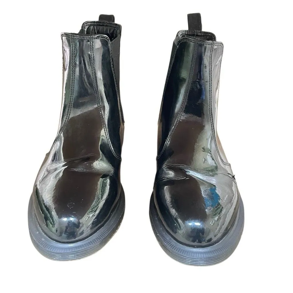 Dr. Martens Flora Smooth patent leather Chelsea boots women’s 9/41black grunge - Image 4