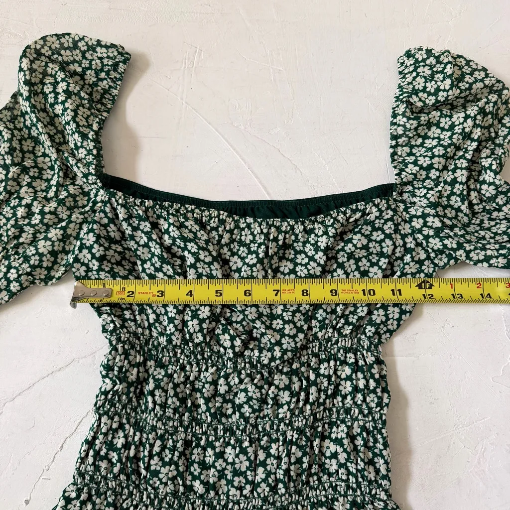 Reformation Ayla Green Floral Top as seen on Splitting Up Together Size M - Image 8