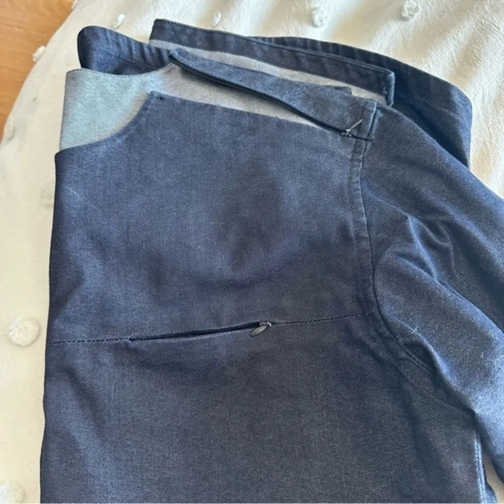 Black Denim tunic small medium mini dress blue coastal cowgirl western indie - Image 4