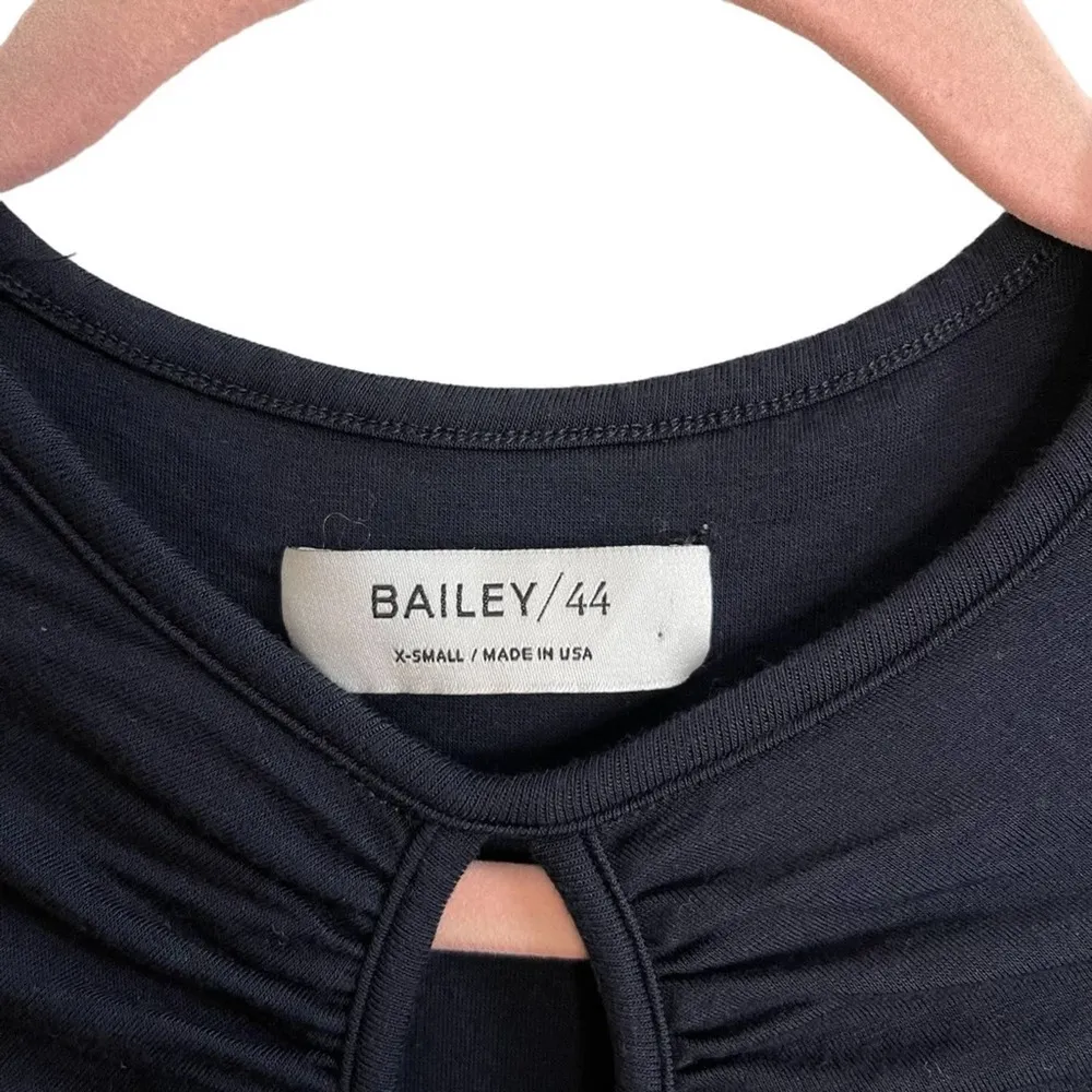 Bailey 44 Cut Out Ruched Navy Midi Dress - Image 4