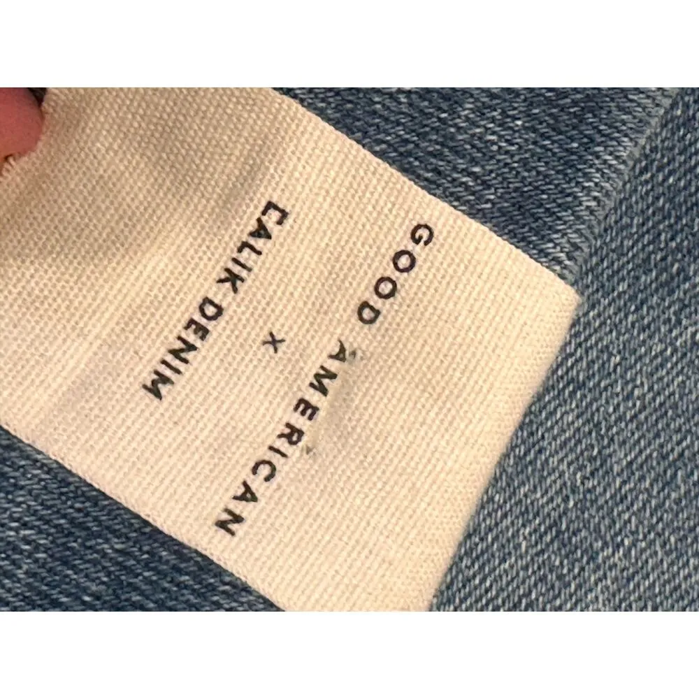 Good American Always Fits Good Legs Crop in Indigo384 size 28-32 - Image 10