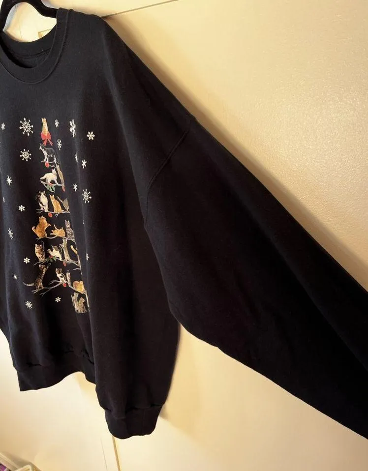 Christmas Cats Christmas Tree Festive Plus Size ComfortBlend Sweatshirt Size 2XL - Image 8