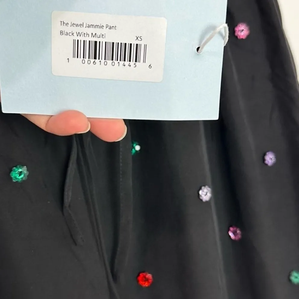 Hill House The Jewel Jammie Pant Black NWT size XS - Image 5