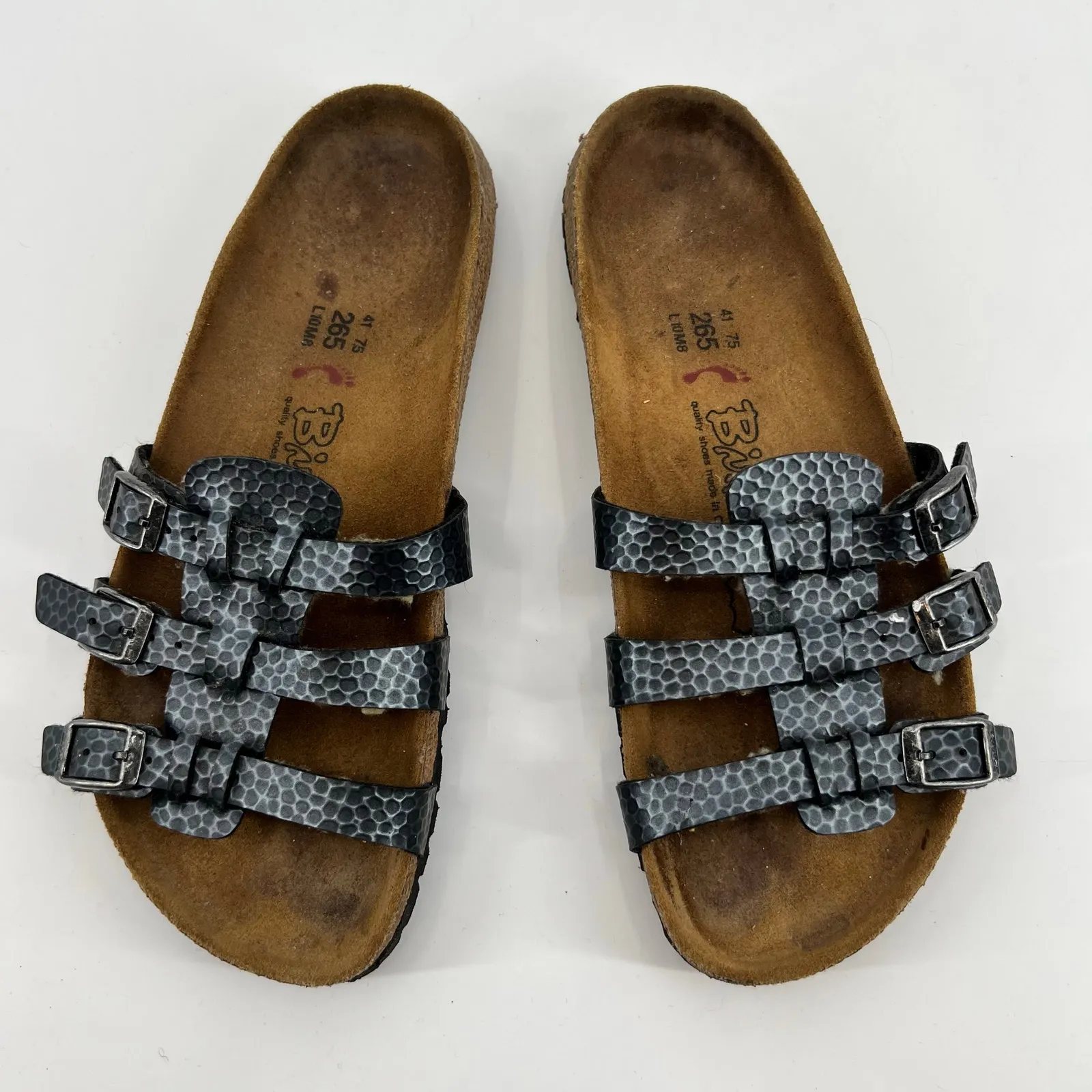 Birkenstock Birki's XENIA SOFT Tam Strappy Flor Sandals slides EUR 41 US 10 - Image 8