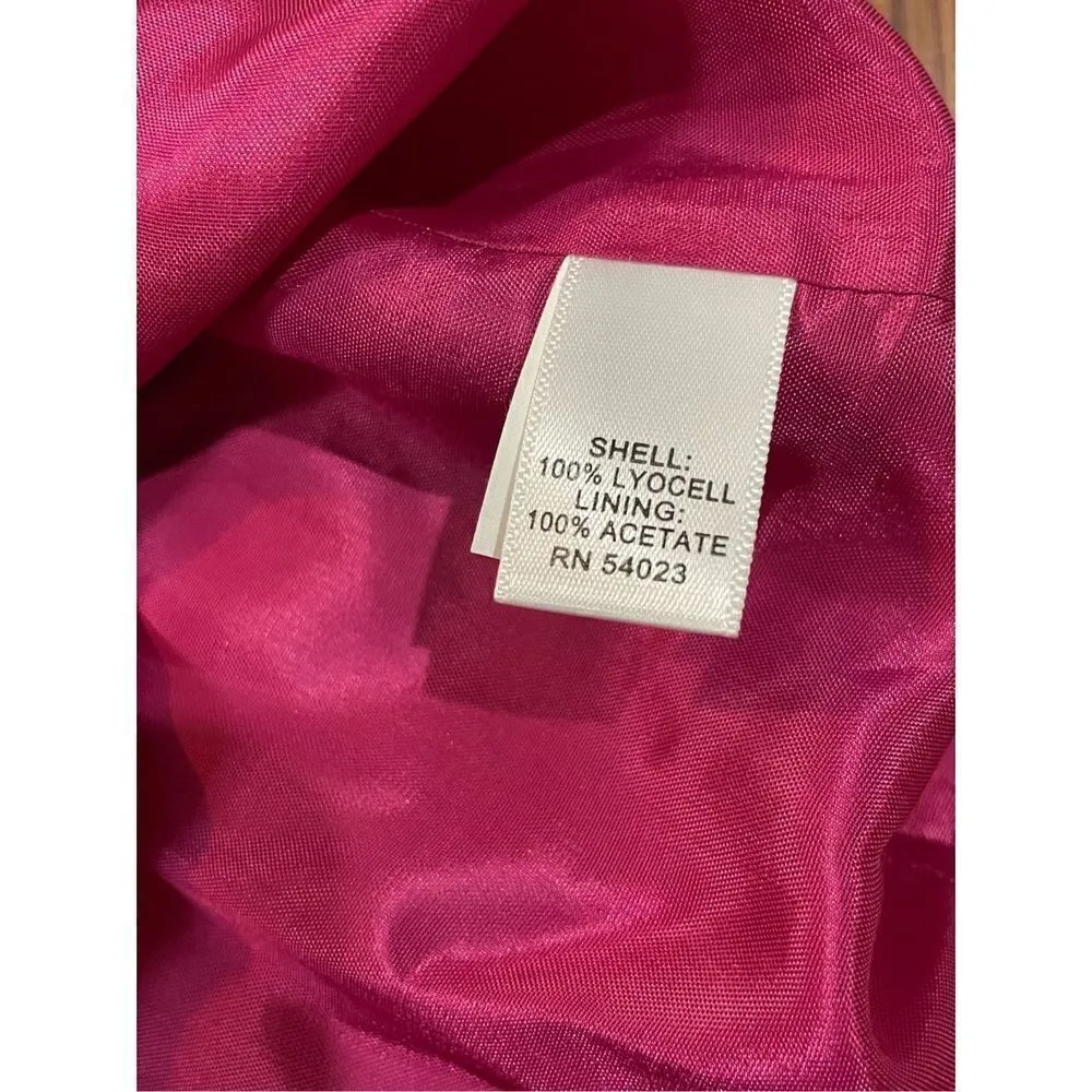 NWT Banana Republic Hot Pink One Shoulder Womens Mini Dress sz 2 - Image 9