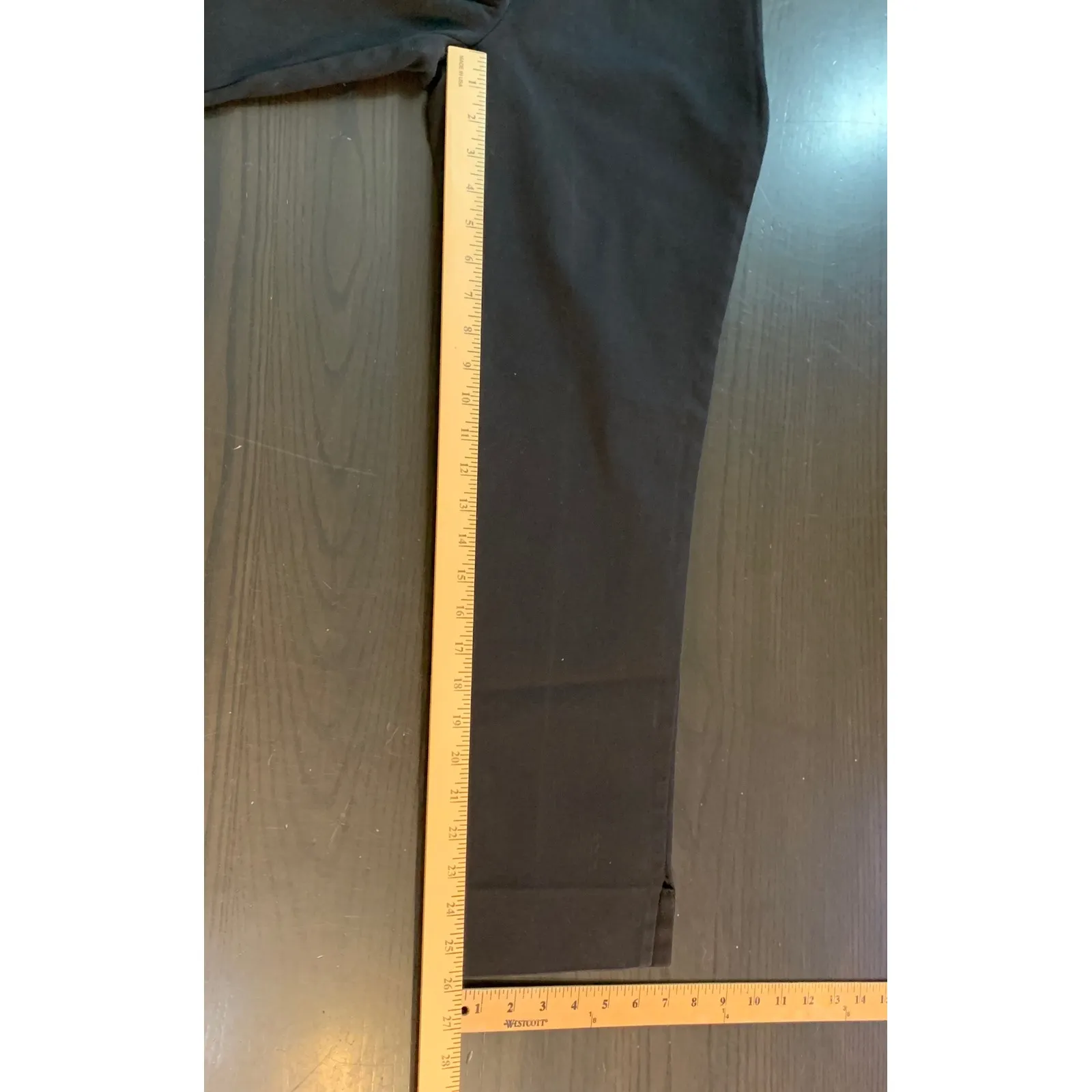 Chicos 0 Black Cropped Pants Stretch Cotton Blend Womens 4 Small Church Minimal - Image 8