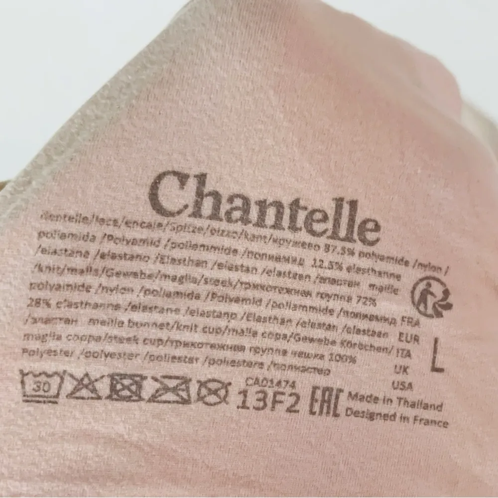 Chantelle Norah Wire Free Bra Nude Blush Sz Large - Image 5