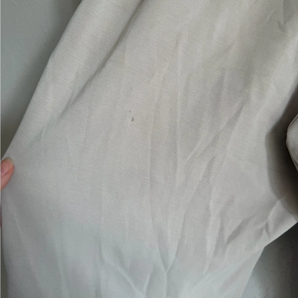 Athleta Oatmeal Cream Seasoft Straight Cropped Pant Womens XL Athleisure Cozy - Image 6