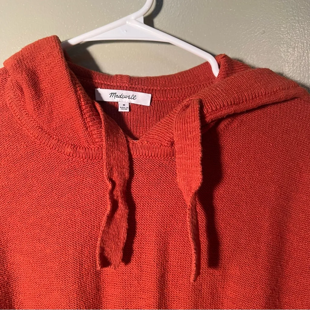 Madewell Clairview Hoodie Sweater Maple Glow Orange M - Image 7