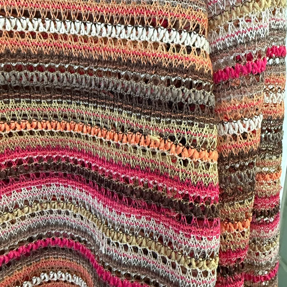 Y2K Almost Famous Women’s Knit Cropped Flare Sleeve Fairy Boho Top Mesh Rave L - Image 8