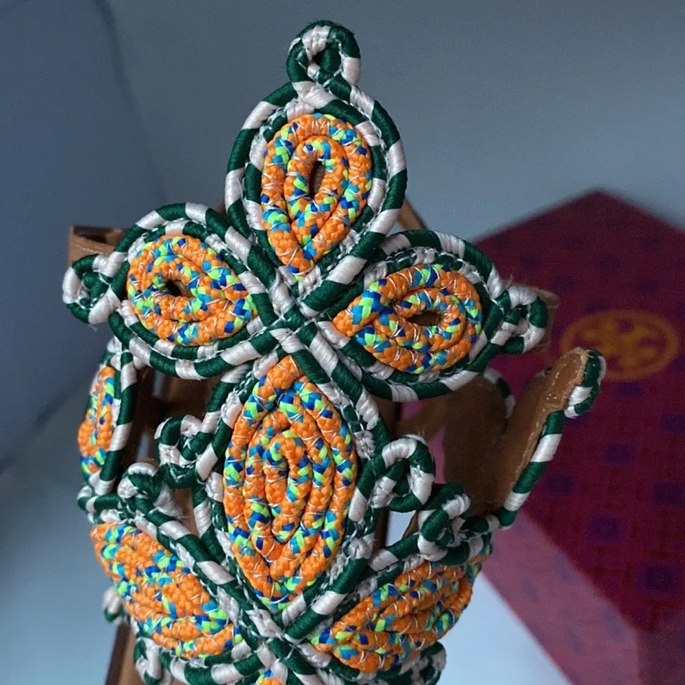 Tory Burch Palisade Gladiator Woven Sandals Pallisade Vacation Resort‎ Cruise 10 - Image 9