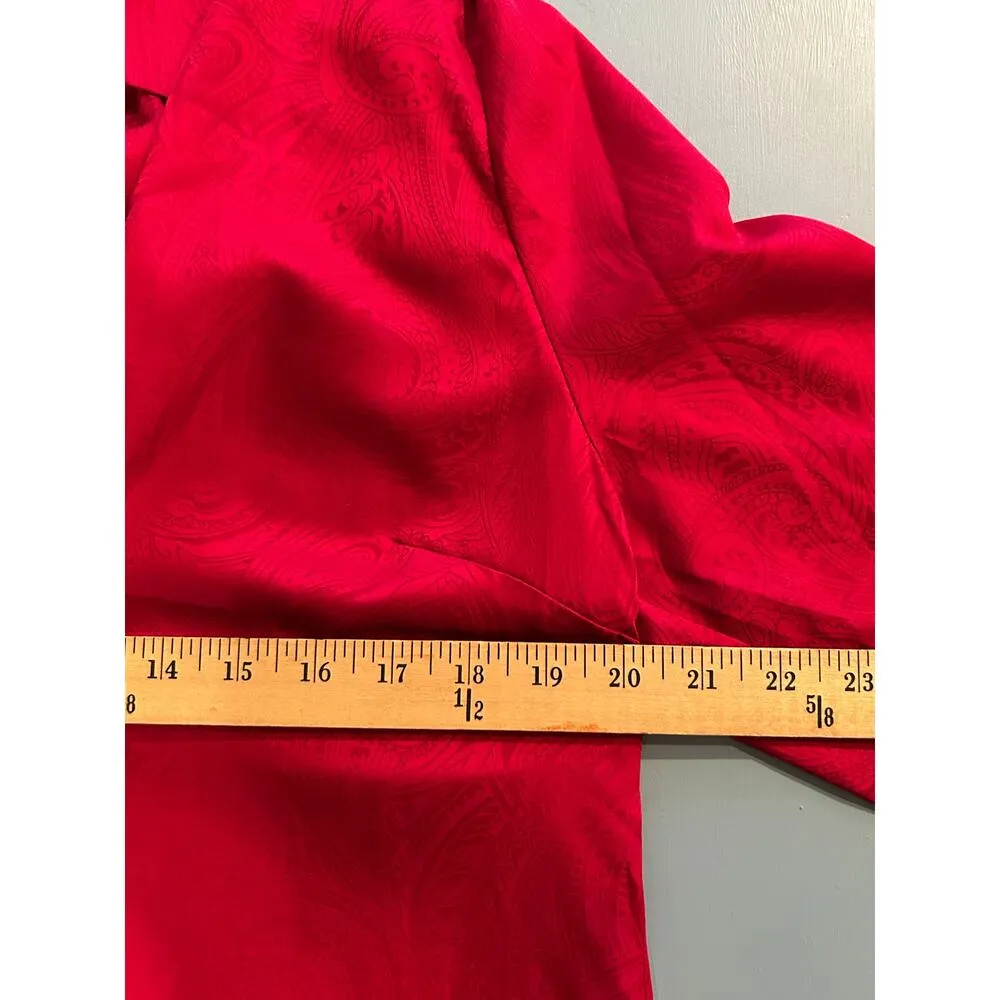 Chico’s Red Button-Up Dress Shirt Size 1 US 8 - 10 Holiday Career Professional - Image 6