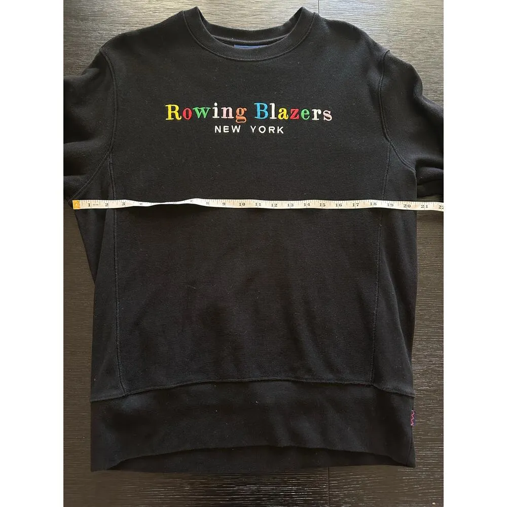 Rowing Blazers Unisex Spellout Crewneck Black Size Medium - Image 10