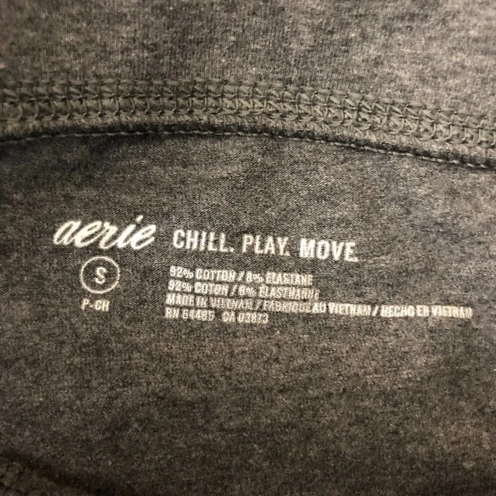 Aerie Womens Leggings Pull On Stretch Basic Heathered Gray Size S - Image 3