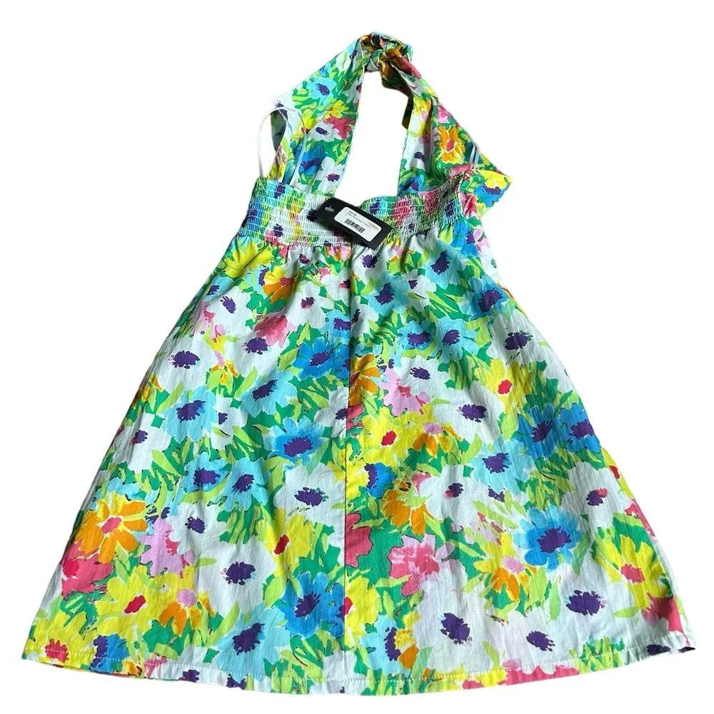 KARLIE nwt flower power poplin halter mini dress - Image 4