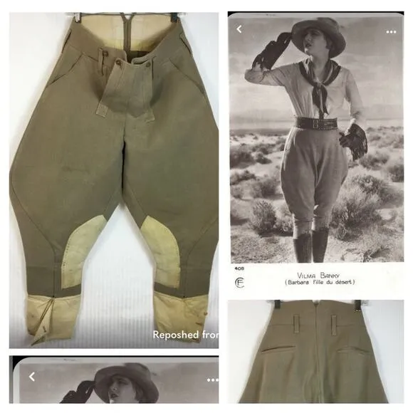 WW1 wool Flying pants Tan Size M - Image 2