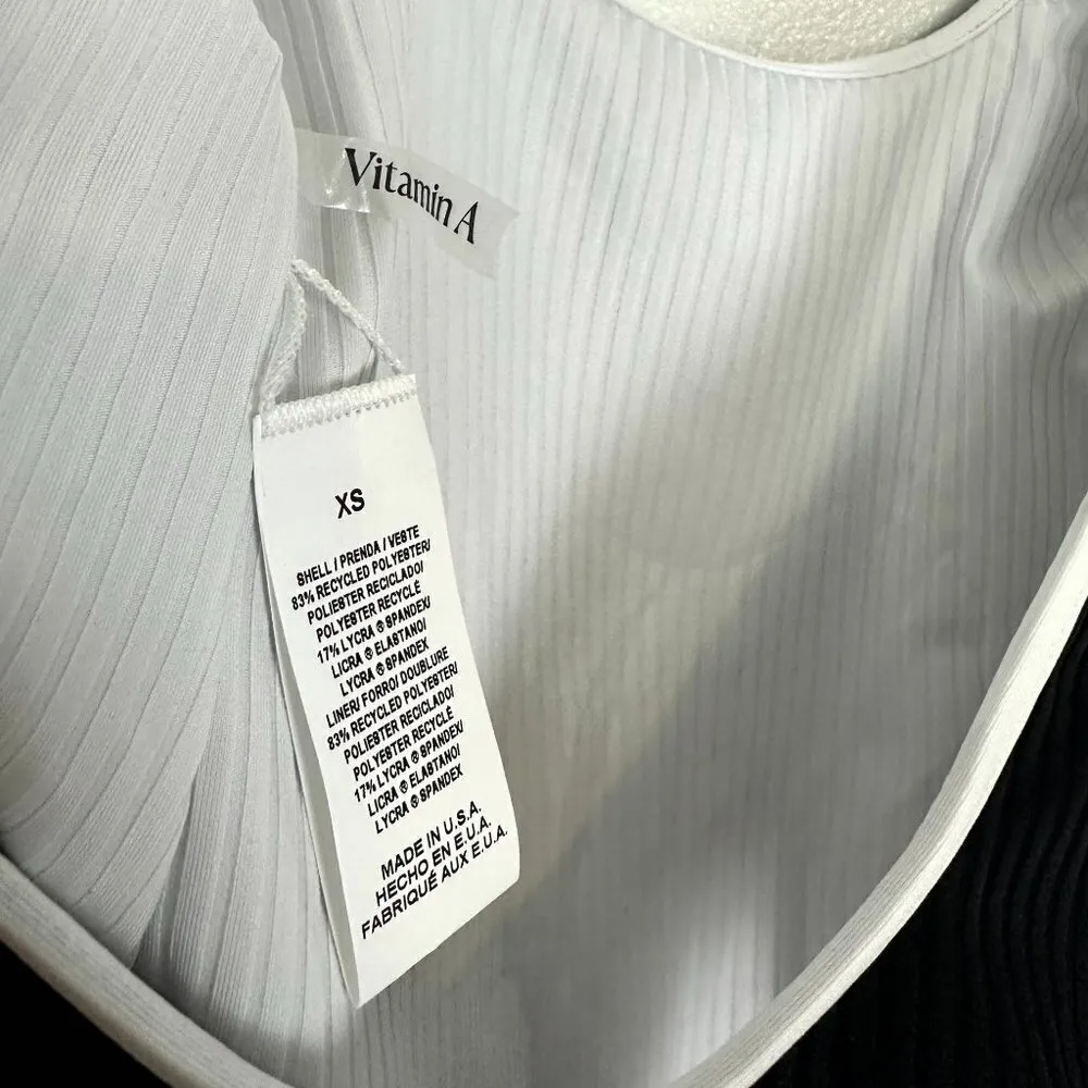 VITAMIN A Reese Reversible One-Piece Swimsuit in Black/White Size X-Small - Image 6